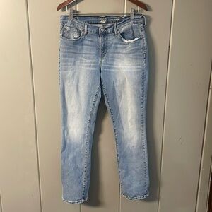 Levi's Curvy Straight Jeans Women’s Grunge Casual Blue Denim Straight Leg